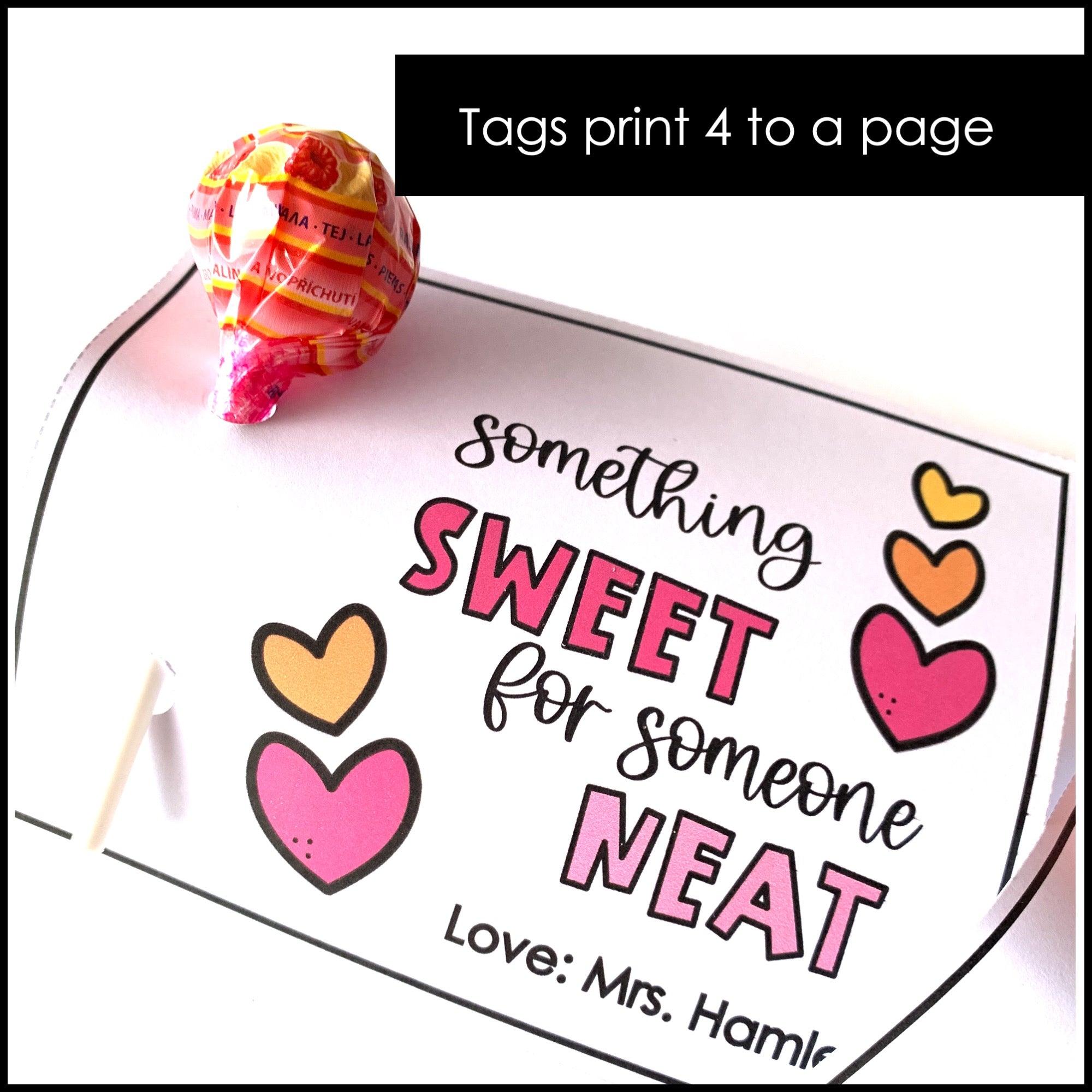 Valentine's Day Gift Tag | Student Gift Card | Lollipop tag for Valentines Day - Hot Chocolate Teachables