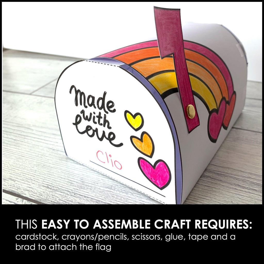 Valentine's Day Mailbox - Printable Valentine's Craft - Activity Template - Hot Chocolate Teachables