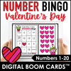 Valentine's Day Numbers 1-20 Bingo Game | Boom Cards - Hot Chocolate Teachables