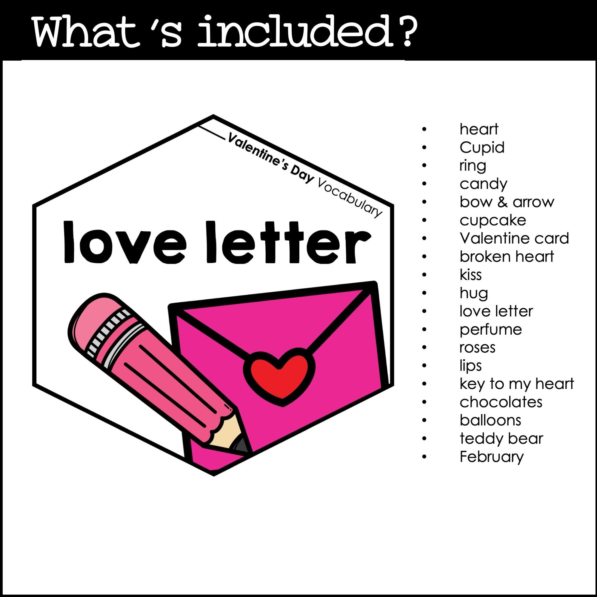 Valentine's Day Vocabulary Posters: Classroom Decor - February Bulletin Board - Hot Chocolate Teachables