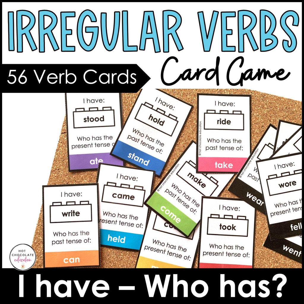Verb Games Bundle: Past Simple Regular and Irregular Verbs - Hot Chocolate Teachables