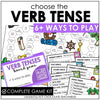 Verb Tense Board Game | Change each verb: Present, Past, Future, Continuous - Hot Chocolate Teachables