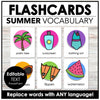 Vocabulary Flash card BUNDLE - Seasons and Holidays Editable Flashcards for ESL - Hot Chocolate Teachables