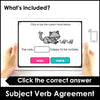 Was or Were? Subject Verb Agreement Boom Cards Digital Interactive Task Cards - Hot Chocolate Teachables