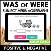 Was or Were? Subject Verb Agreement Boom Cards Digital Interactive Task Cards - Hot Chocolate Teachables