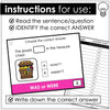Was & Were Task Cards - Past Tense Subject Verb Agreement in Sentences - Hot Chocolate Teachables