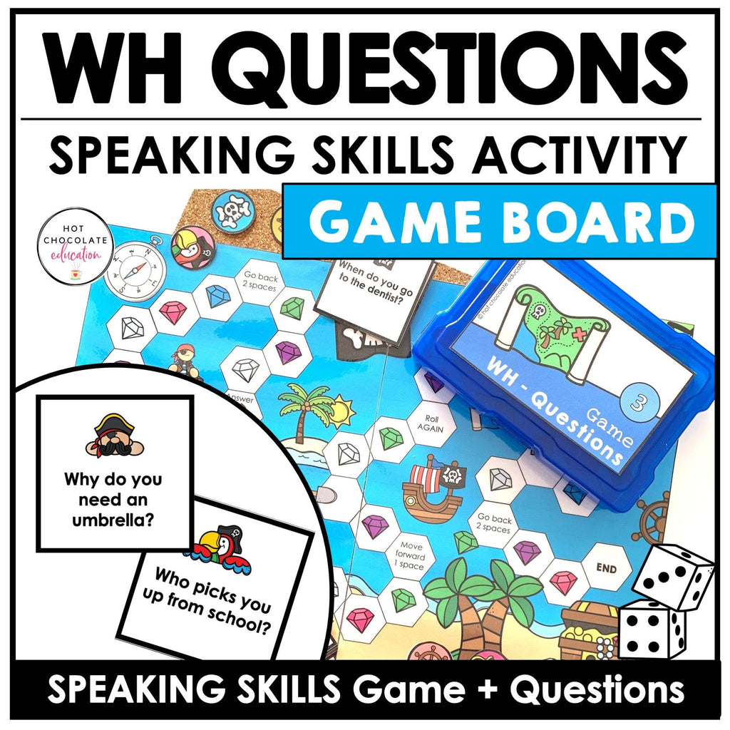 WH Question Board Game - What - When - Where - Why - Who – Hot ...
