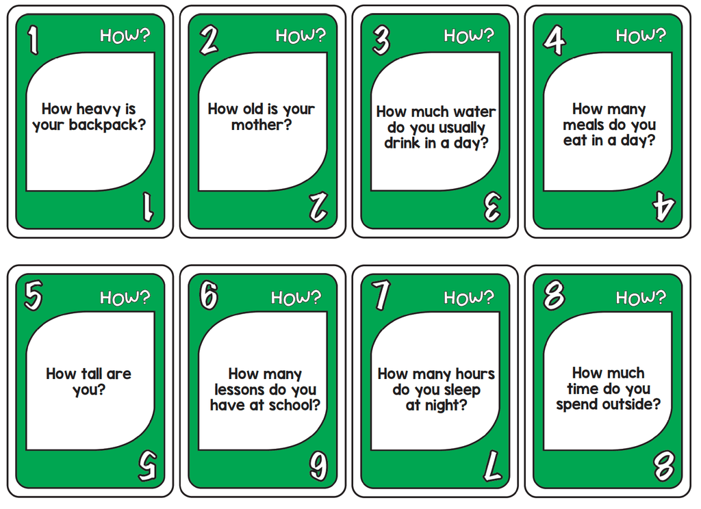 WH Question Card Game - How often, Who, What time? - Hot Chocolate Teachables