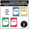 WH Question Card Game - What, When, Where & Why - Hot Chocolate Teachables