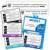 WHEN Questions - WH Question Word Comprehension Task Cards - Hot Chocolate Teachables