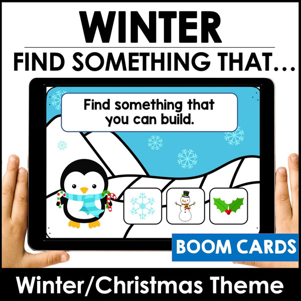 Winter and Christmas Vocabulary Boom Cards - Hot Chocolate Teachables