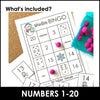 Winter Number Fluency Bingo | Number Recognition from 1 to 20 - Hot Chocolate Teachables