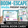 Winter Subject / Verb Agreement Escape Room | Boom Cards - Hot Chocolate Teachables